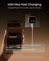 Anker Charger (100W, 3 Ports, Smart Display)