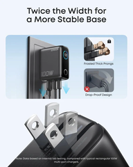 Anker Charger (100W, 3 Ports, Smart Display)